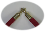 Two Velour Ropes - Wall Plate Receiver Hook for Red Velvet Velour Ropes