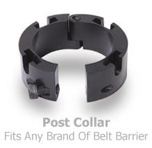 Black Universal Collar Adapters for Post Panels and Merchandising Slatwalls