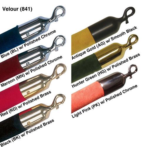 Super-Duty 3ft Velour Velvet Barrier Rope, 1.5in High Density Cotton Core, Visiontron 841-RD-36-SEPC